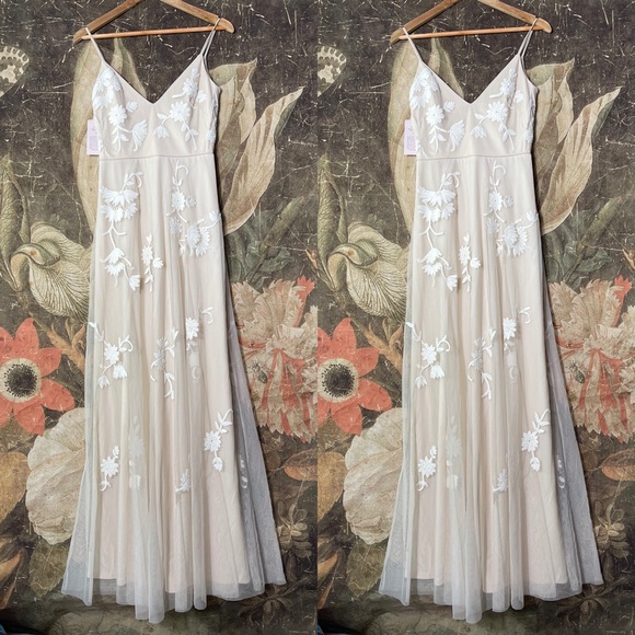 New BHLDN Bethany Bridesmaid Dress sz 6 - Oyster - Picture 4 of 8